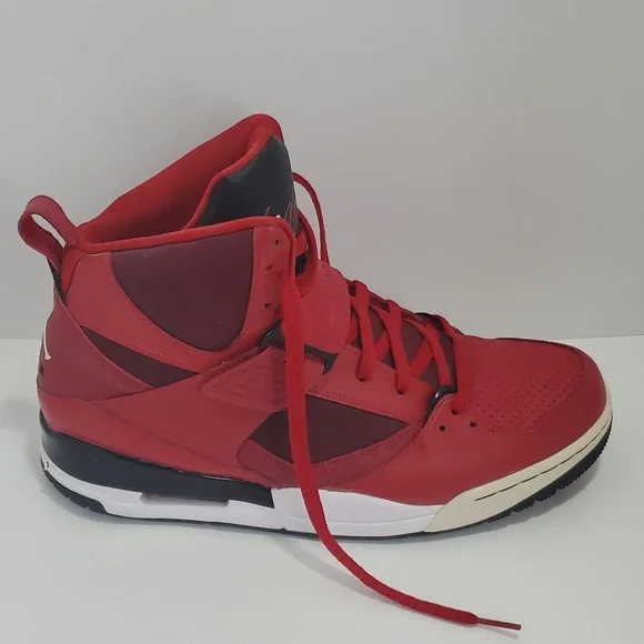 Jordan Flight 45 High Men Basketball, Size 11½, Red - Picture 7 of 15